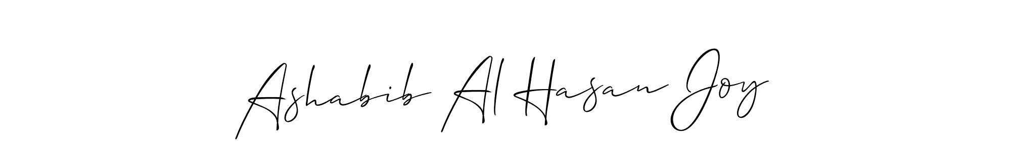 Allison_Script is a professional signature style that is perfect for those who want to add a touch of class to their signature. It is also a great choice for those who want to make their signature more unique. Get Ashabib Al Hasan Joy name to fancy signature for free. Ashabib Al Hasan Joy signature style 2 images and pictures png