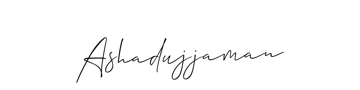 How to make Ashadujjaman signature? Allison_Script is a professional autograph style. Create handwritten signature for Ashadujjaman name. Ashadujjaman signature style 2 images and pictures png