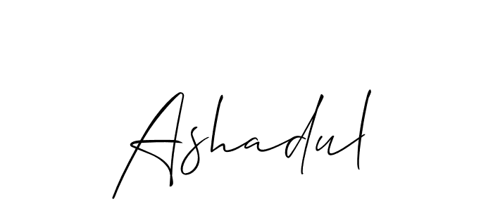 Design your own signature with our free online signature maker. With this signature software, you can create a handwritten (Allison_Script) signature for name Ashadul. Ashadul signature style 2 images and pictures png