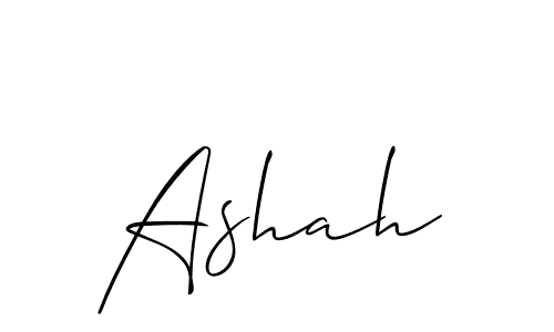 The best way (Allison_Script) to make a short signature is to pick only two or three words in your name. The name Ashah include a total of six letters. For converting this name. Ashah signature style 2 images and pictures png