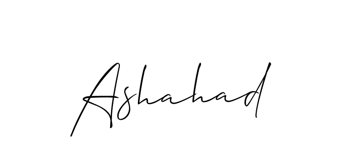 Design your own signature with our free online signature maker. With this signature software, you can create a handwritten (Allison_Script) signature for name Ashahad. Ashahad signature style 2 images and pictures png