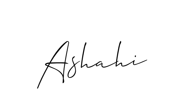 How to make Ashahi signature? Allison_Script is a professional autograph style. Create handwritten signature for Ashahi name. Ashahi signature style 2 images and pictures png