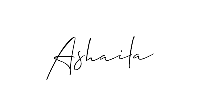 How to make Ashaila name signature. Use Allison_Script style for creating short signs online. This is the latest handwritten sign. Ashaila signature style 2 images and pictures png