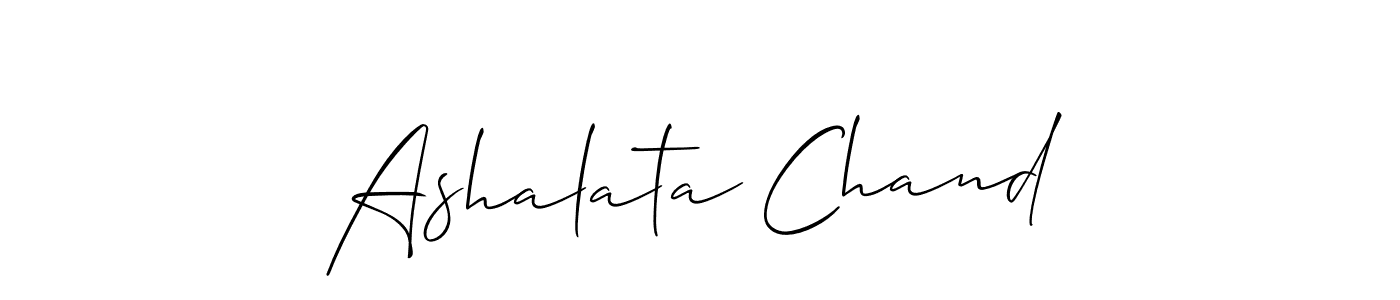 How to make Ashalata Chand signature? Allison_Script is a professional autograph style. Create handwritten signature for Ashalata Chand name. Ashalata Chand signature style 2 images and pictures png