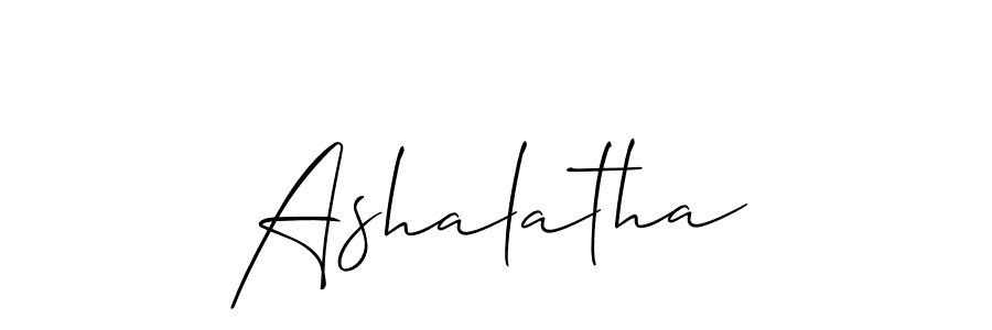 Similarly Allison_Script is the best handwritten signature design. Signature creator online .You can use it as an online autograph creator for name Ashalatha. Ashalatha signature style 2 images and pictures png