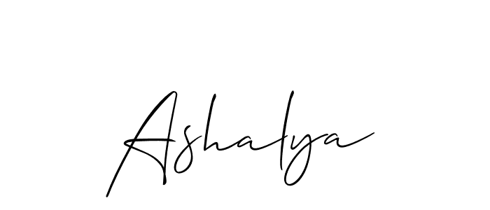 The best way (Allison_Script) to make a short signature is to pick only two or three words in your name. The name Ashalya include a total of six letters. For converting this name. Ashalya signature style 2 images and pictures png