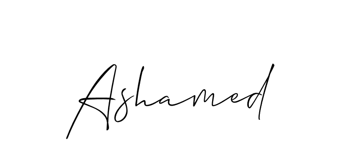 How to make Ashamed signature? Allison_Script is a professional autograph style. Create handwritten signature for Ashamed name. Ashamed signature style 2 images and pictures png