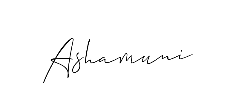 How to make Ashamuni signature? Allison_Script is a professional autograph style. Create handwritten signature for Ashamuni name. Ashamuni signature style 2 images and pictures png