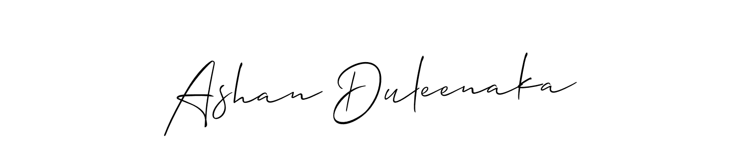 Once you've used our free online signature maker to create your best signature Allison_Script style, it's time to enjoy all of the benefits that Ashan Duleenaka name signing documents. Ashan Duleenaka signature style 2 images and pictures png