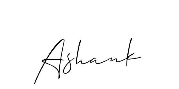 How to make Ashank signature? Allison_Script is a professional autograph style. Create handwritten signature for Ashank name. Ashank signature style 2 images and pictures png