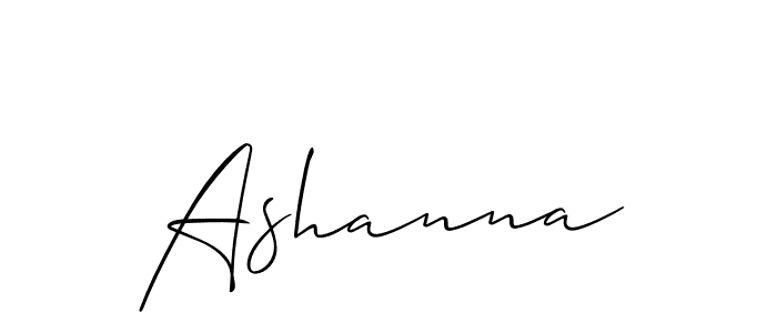 Allison_Script is a professional signature style that is perfect for those who want to add a touch of class to their signature. It is also a great choice for those who want to make their signature more unique. Get Ashanna name to fancy signature for free. Ashanna signature style 2 images and pictures png