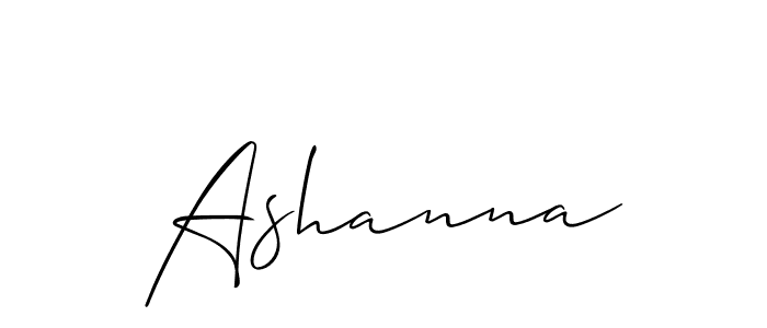 Allison_Script is a professional signature style that is perfect for those who want to add a touch of class to their signature. It is also a great choice for those who want to make their signature more unique. Get Ashanna name to fancy signature for free. Ashanna signature style 2 images and pictures png