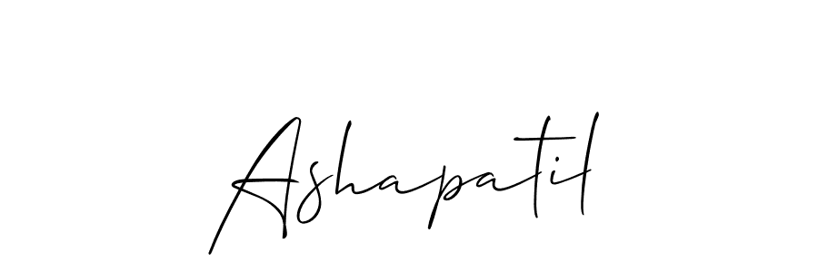 You should practise on your own different ways (Allison_Script) to write your name (Ashapatil) in signature. don't let someone else do it for you. Ashapatil signature style 2 images and pictures png