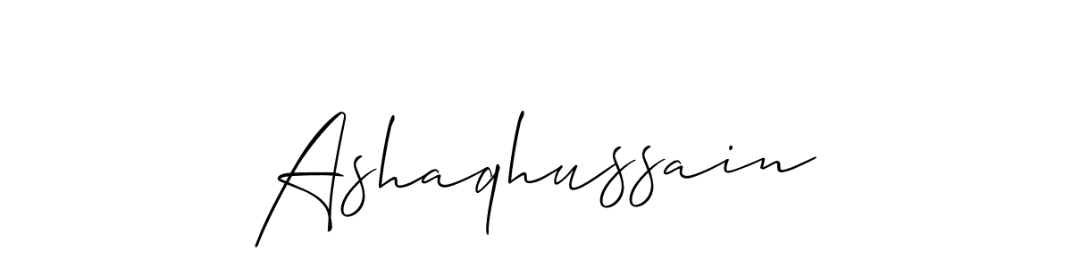 Create a beautiful signature design for name Ashaqhussain. With this signature (Allison_Script) fonts, you can make a handwritten signature for free. Ashaqhussain signature style 2 images and pictures png
