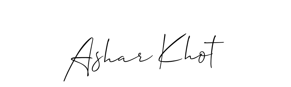 Make a beautiful signature design for name Ashar Khot. Use this online signature maker to create a handwritten signature for free. Ashar Khot signature style 2 images and pictures png