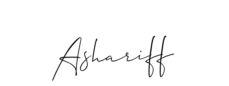 How to Draw Ashariff signature style? Allison_Script is a latest design signature styles for name Ashariff. Ashariff signature style 2 images and pictures png