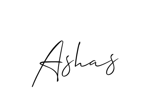 Create a beautiful signature design for name Ashas. With this signature (Allison_Script) fonts, you can make a handwritten signature for free. Ashas signature style 2 images and pictures png