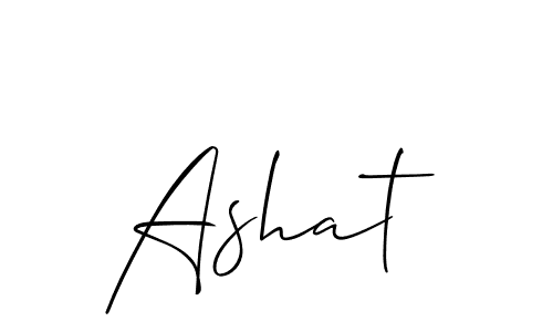 How to make Ashat name signature. Use Allison_Script style for creating short signs online. This is the latest handwritten sign. Ashat signature style 2 images and pictures png