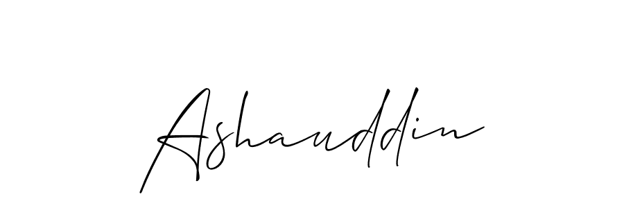 Use a signature maker to create a handwritten signature online. With this signature software, you can design (Allison_Script) your own signature for name Ashauddin. Ashauddin signature style 2 images and pictures png