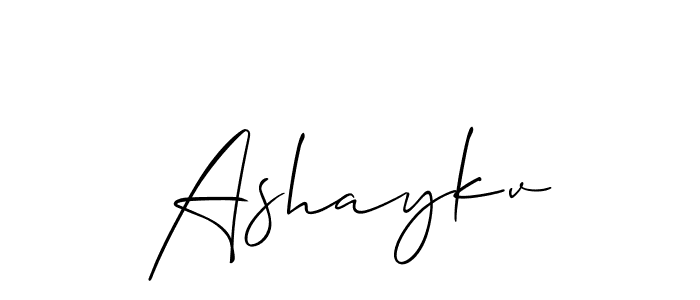 Also we have Ashaykv name is the best signature style. Create professional handwritten signature collection using Allison_Script autograph style. Ashaykv signature style 2 images and pictures png