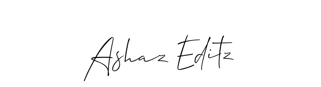 Ashaz Editz stylish signature style. Best Handwritten Sign (Allison_Script) for my name. Handwritten Signature Collection Ideas for my name Ashaz Editz. Ashaz Editz signature style 2 images and pictures png