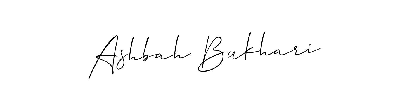 Make a beautiful signature design for name Ashbah Bukhari. Use this online signature maker to create a handwritten signature for free. Ashbah Bukhari signature style 2 images and pictures png