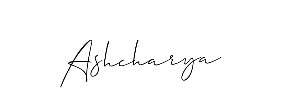 Make a beautiful signature design for name Ashcharya. With this signature (Allison_Script) style, you can create a handwritten signature for free. Ashcharya signature style 2 images and pictures png