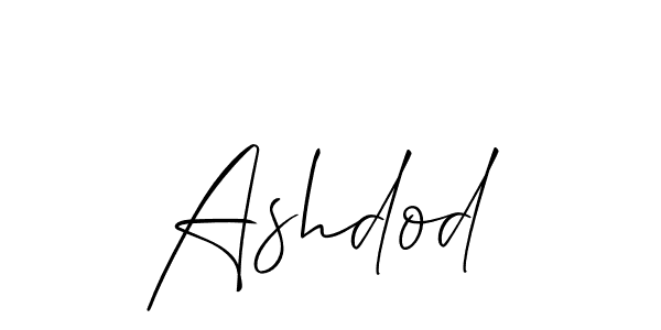 Design your own signature with our free online signature maker. With this signature software, you can create a handwritten (Allison_Script) signature for name Ashdod. Ashdod signature style 2 images and pictures png