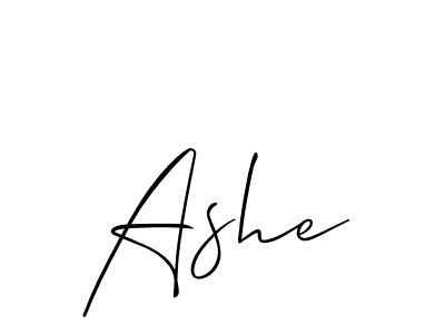 How to make Ashe signature? Allison_Script is a professional autograph style. Create handwritten signature for Ashe name. Ashe signature style 2 images and pictures png