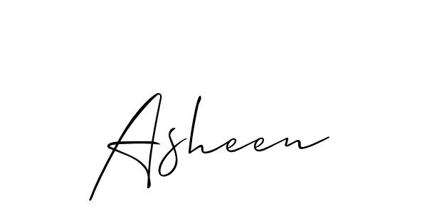 Make a beautiful signature design for name Asheen. With this signature (Allison_Script) style, you can create a handwritten signature for free. Asheen signature style 2 images and pictures png