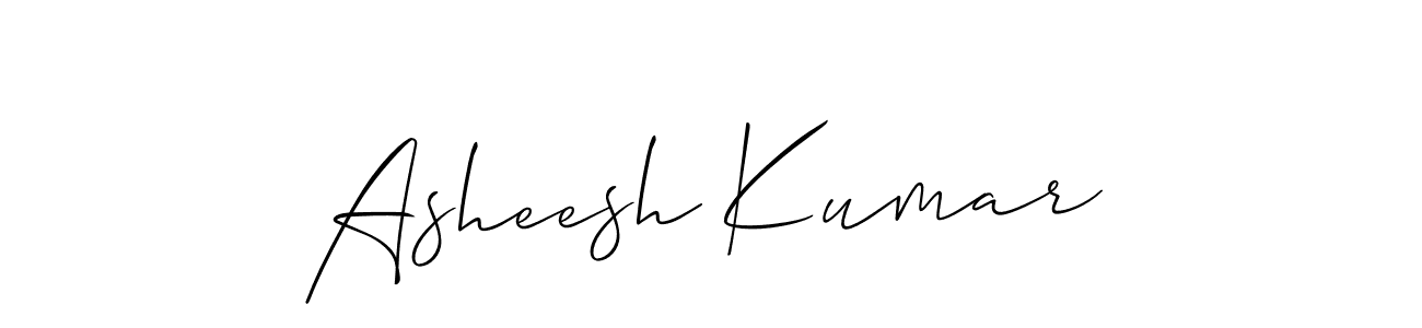 How to make Asheesh Kumar signature? Allison_Script is a professional autograph style. Create handwritten signature for Asheesh Kumar name. Asheesh Kumar signature style 2 images and pictures png