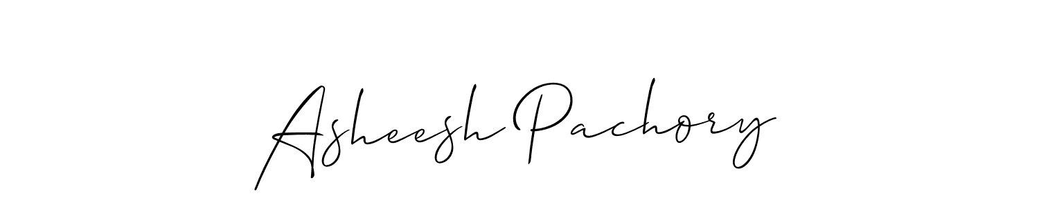 Also You can easily find your signature by using the search form. We will create Asheesh Pachory name handwritten signature images for you free of cost using Allison_Script sign style. Asheesh Pachory signature style 2 images and pictures png