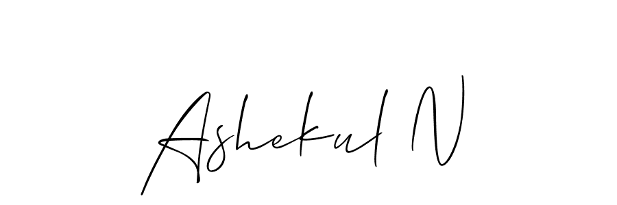 Allison_Script is a professional signature style that is perfect for those who want to add a touch of class to their signature. It is also a great choice for those who want to make their signature more unique. Get Ashekul N name to fancy signature for free. Ashekul N signature style 2 images and pictures png