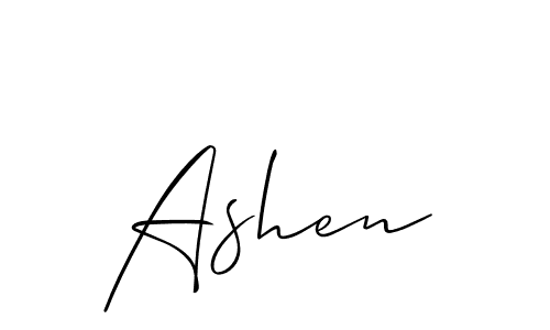 Create a beautiful signature design for name Ashen. With this signature (Allison_Script) fonts, you can make a handwritten signature for free. Ashen signature style 2 images and pictures png