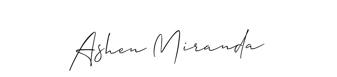 This is the best signature style for the Ashen Miranda name. Also you like these signature font (Allison_Script). Mix name signature. Ashen Miranda signature style 2 images and pictures png