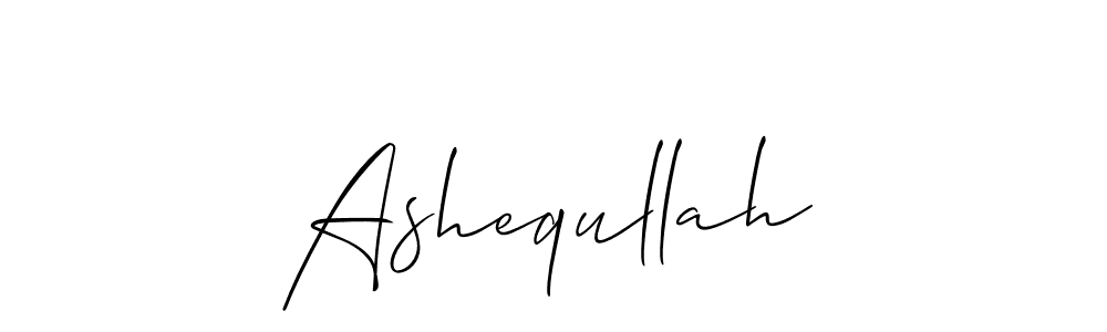 Make a beautiful signature design for name Ashequllah. With this signature (Allison_Script) style, you can create a handwritten signature for free. Ashequllah signature style 2 images and pictures png