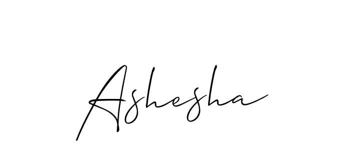 Similarly Allison_Script is the best handwritten signature design. Signature creator online .You can use it as an online autograph creator for name Ashesha. Ashesha signature style 2 images and pictures png