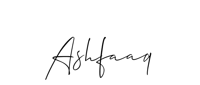 Also we have Ashfaaq name is the best signature style. Create professional handwritten signature collection using Allison_Script autograph style. Ashfaaq signature style 2 images and pictures png