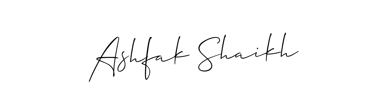 The best way (Allison_Script) to make a short signature is to pick only two or three words in your name. The name Ashfak Shaikh include a total of six letters. For converting this name. Ashfak Shaikh signature style 2 images and pictures png