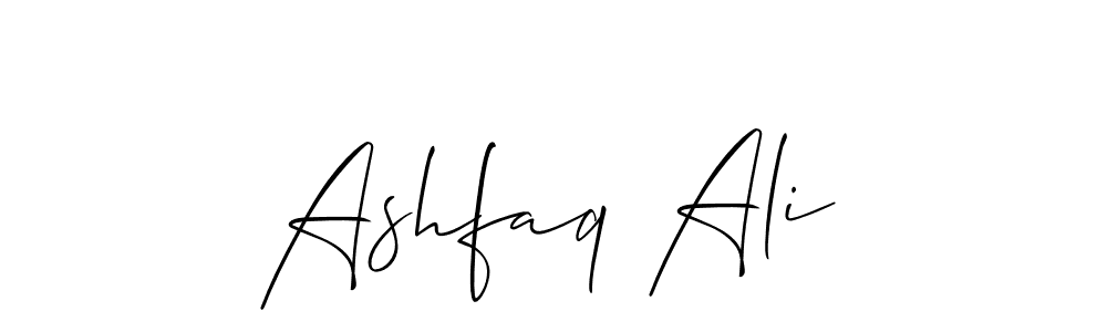 Design your own signature with our free online signature maker. With this signature software, you can create a handwritten (Allison_Script) signature for name Ashfaq Ali. Ashfaq Ali signature style 2 images and pictures png