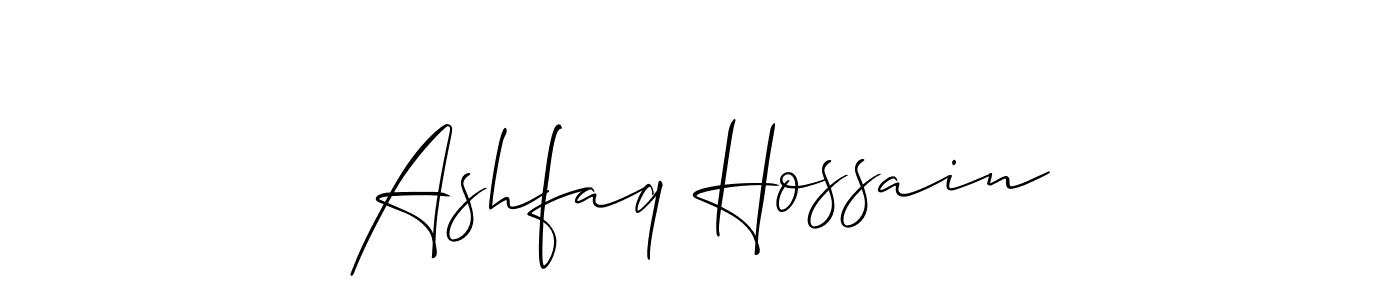 This is the best signature style for the Ashfaq Hossain name. Also you like these signature font (Allison_Script). Mix name signature. Ashfaq Hossain signature style 2 images and pictures png