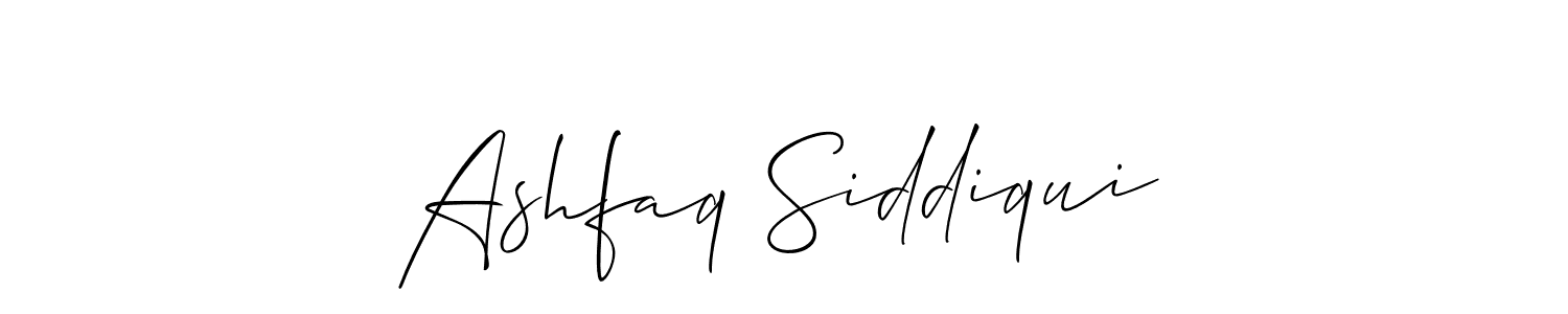 Allison_Script is a professional signature style that is perfect for those who want to add a touch of class to their signature. It is also a great choice for those who want to make their signature more unique. Get Ashfaq Siddiqui name to fancy signature for free. Ashfaq Siddiqui signature style 2 images and pictures png