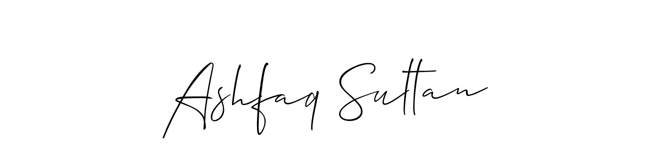 Allison_Script is a professional signature style that is perfect for those who want to add a touch of class to their signature. It is also a great choice for those who want to make their signature more unique. Get Ashfaq Sultan name to fancy signature for free. Ashfaq Sultan signature style 2 images and pictures png