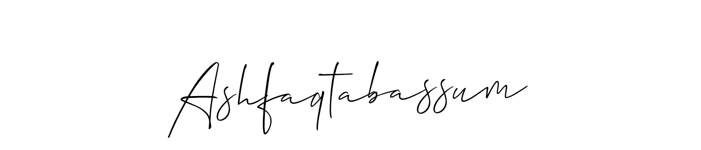 It looks lik you need a new signature style for name Ashfaqtabassum. Design unique handwritten (Allison_Script) signature with our free signature maker in just a few clicks. Ashfaqtabassum signature style 2 images and pictures png