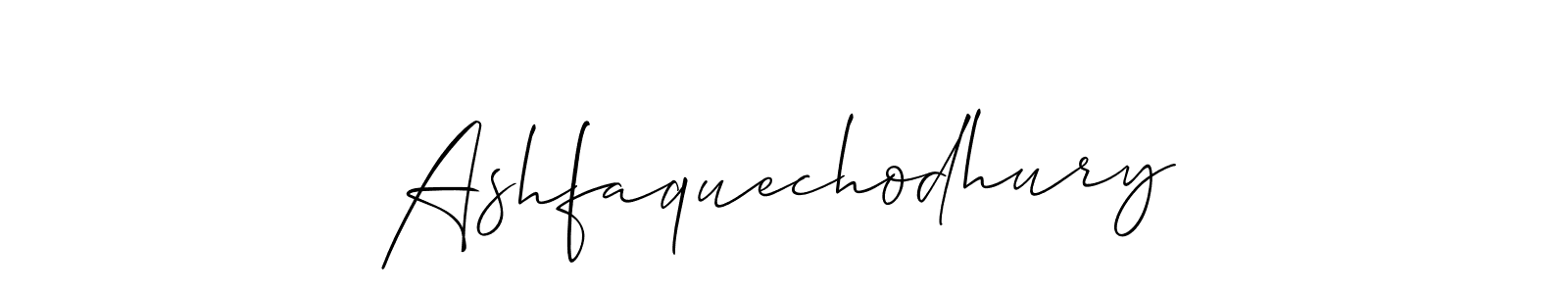 Create a beautiful signature design for name Ashfaquechodhury. With this signature (Allison_Script) fonts, you can make a handwritten signature for free. Ashfaquechodhury signature style 2 images and pictures png