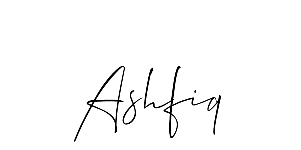 How to make Ashfiq signature? Allison_Script is a professional autograph style. Create handwritten signature for Ashfiq name. Ashfiq signature style 2 images and pictures png