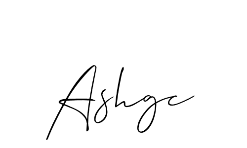 How to make Ashgc signature? Allison_Script is a professional autograph style. Create handwritten signature for Ashgc name. Ashgc signature style 2 images and pictures png