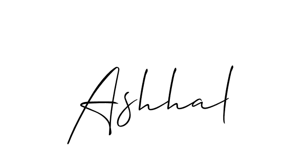 Use a signature maker to create a handwritten signature online. With this signature software, you can design (Allison_Script) your own signature for name Ashhal. Ashhal signature style 2 images and pictures png