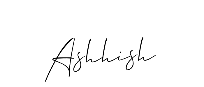 Use a signature maker to create a handwritten signature online. With this signature software, you can design (Allison_Script) your own signature for name Ashhish. Ashhish signature style 2 images and pictures png