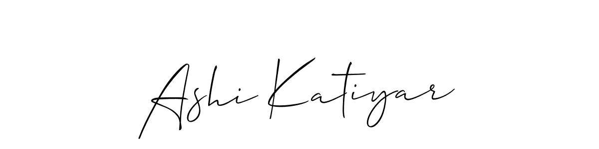 How to make Ashi Katiyar signature? Allison_Script is a professional autograph style. Create handwritten signature for Ashi Katiyar name. Ashi Katiyar signature style 2 images and pictures png